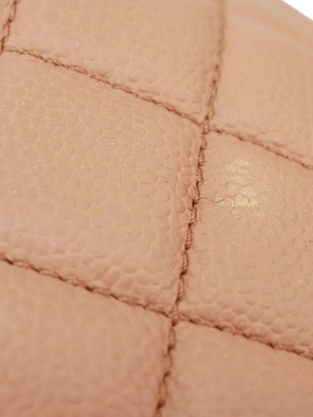 Chanel Grand Shopping Quilted Caviar Leather Tote Bag Nude